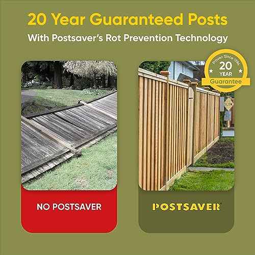 Postsaver Pro-Wrap & Tack | 16 ft Roll Cut to Size | Dual-Layer Rot Protector | Fence Post Protector | 20-Year Post Guarantee | Wood Protection| Fits Any Size Post (1)