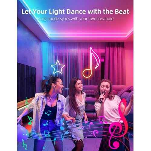 Lamomo LED Neon Rope Lights 32.8Ft, RGB LED Strip Lights Control with App/Remote, Music Sync Color Changing Waterproof Flexible Led Light Strip, Cuttable Gaming Neon Lights for Bedroom Indoor