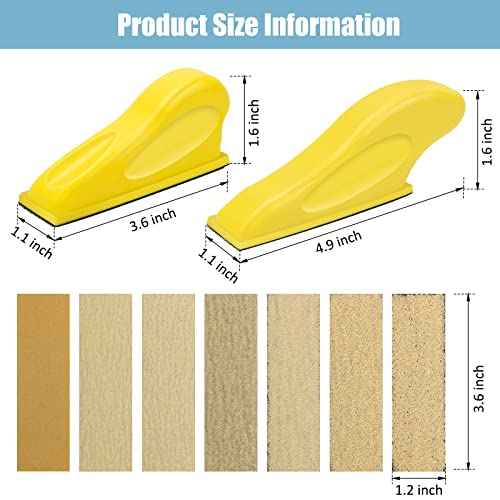 Windspeed 2+70 Pcs Mini Detail Sander, Finger Sanders for Wood Micro Sander for Detail Work Finger Sander for Crafts Small Projects, Include 40 60 80 120 150 220 400 Grit Sandpaper