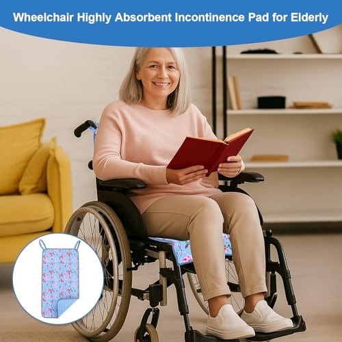Waterproof Highly Absorbent Incontinence Wheelchair Pads for Elderly (Sky Blue)