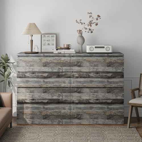 Gray Shiplap Wood Wallpaper Peel and Stick Rustic Grey Wood Plank Contact Paper for Countertops Cabinets Waterproof Removable Vinyl Wood Panel Wall Paper for Bedroom Living Room 11.8"x118"