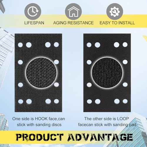 2 Pcs Soft Black Foam Sanding Pads Interface Sander Backing Pad Compatible with Festool RS400 LS130 Sander, 80 x 133 x 12 mm