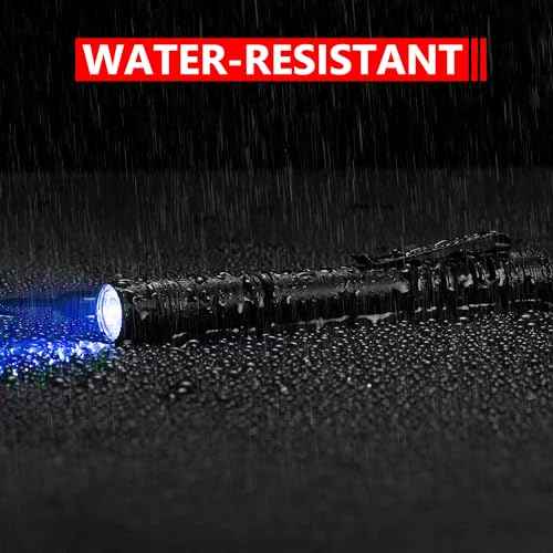 Blue Light Penlight Flashlight, Single Mode Blue Light LED Torch for Night Hiking, Hunting and Observing, 5-Pack