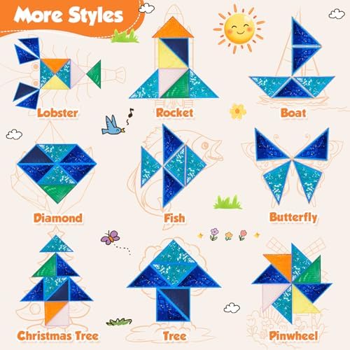 10 Pieces Wooden Sensory Wall Panel|Kids Triangle Wall Sensory Board with 5 Pieces Sequin Flip Fabric & 5 Pieces Replaceable Textured Mats|Sensory Tiles Decal,Sensory Room Must Haves