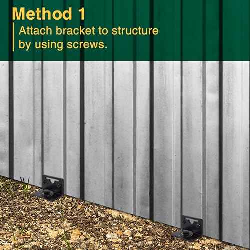 VASGOR 24¡± Mobile Home Anchors - Ground Anchor Screw in with Brackets and Adapter for Drill - Earth Anchors - Storage Shed and Swing Anchor Kits