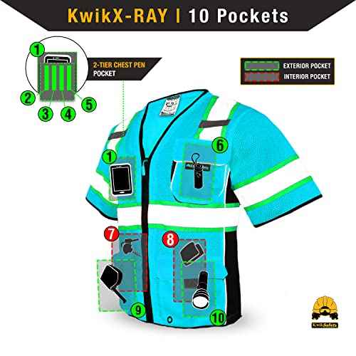 KwikSafety - Charlotte, NC - Men's & Women's Class 3 Safety Vest PPE Hi Vis Reflective ANSI OSHA