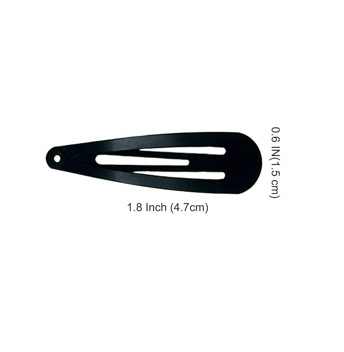 30,60 Pack Black 2 Inch Women Metal Snap Hair Clips Accessories No Slip Hair Barrettes Girls Women Hair Accessories (Black 60PCS)