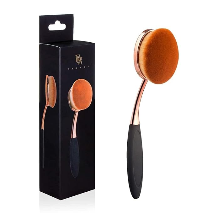 Yoseng Sunscreen Brush for Face Kabuki Brush Sunscreen Applicator for Kids with Cover Foundation Makeup Brushes for Liquid Foundation Powder Cream Contour Buffing Stippling Blending-Medium