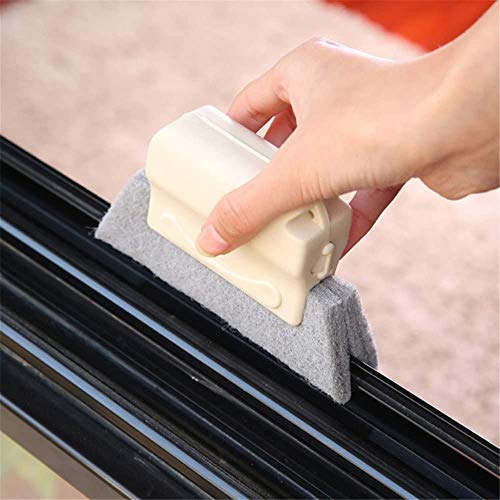 Groove Gap Cloth Window Door Track Multifunctional Cleaning Brush Color: Beige/Gray/Blue (Random Color Matching)3PCS