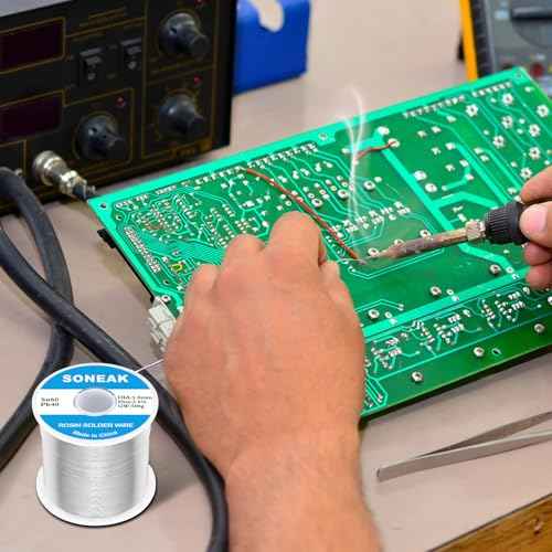 60/40 Tin Lead Solder Wire, Reliable Wire Soldering for Electronics, Plumbing, and DIY Projects (0.6mm 500g)
