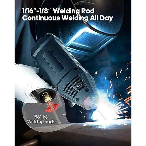 Welding Machine Handheld, Portable Electric Welding Machine, 110V Portable ARC Welding with IGBT Inverter 6 Variable Current Adjustment for 1/16"-1/8" Welding Rod