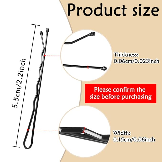 330 Pcs 2.2 Inch Black Bobby Pins, Set of Hairpins with Box, Premium Hair Pins for Kids, Girls and Women, Great for All Hair Types