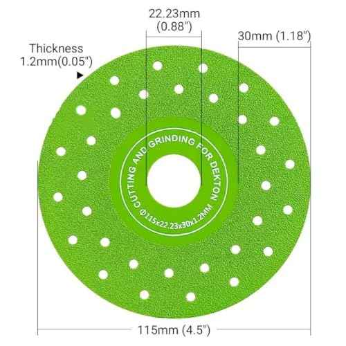 6PCS 115 * 22.23MM Rock Slab Grinding Disc,Discos para Cortar Ceramica,Diamond,Marble,Tile, Glass Cutting Disc (6)