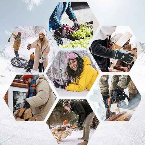 Cold Weather Work Gloves Waterproof Winter Work Gloves Men Women Touchscreen Insulated Gloves with Thermal Fleece