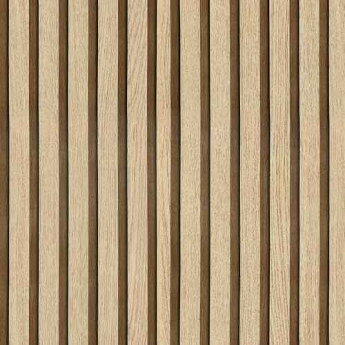 Hopepak Wood Slat Wallpaper Brown Peel and Stick Wallpaper for Bedroom 17.3''x118'' Modern Self Adhesive Removable Wall Paper Faux Wood Grating Stripe Contact Paper Vinyl