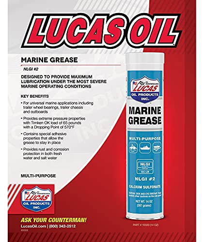 Lucas Oil 10682 Marine Grease 3 Ounce Combo Pack (Pack of 10)