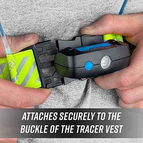 noxgear Tracer Add-On Chest Light - 500 Lumens, Rechargeable (USB-C), Weatherproof LED Running Light, Walking and Hiking - Bright Flood Beam - Comfortable - Dual-Modes