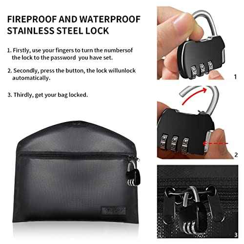 Sdstone Hanger Diversion safe with Lock, Fireproof Hanger Safe with Small Fireproof Bag,Secret Safe Under Clothes with Hidden Compartment to jewelry safes for home or Travel Safe 1 pack