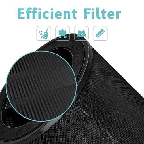 Replacement Filter Compatible with WYZE Smart Air Purifier, Premium Filter with Activated Carbon, 2 Count