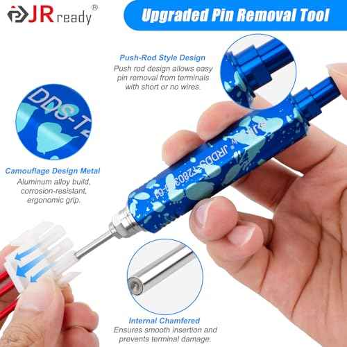 JRready ST6556 MLX Pin Connector Kit with Molex Pin Extractor Tool 6.35mm Pitch Wire Power .084¡± Connectors 14-20AWG Pin Terminals 2.13mm Diameter 42024 Series with Terminal Removal Tool