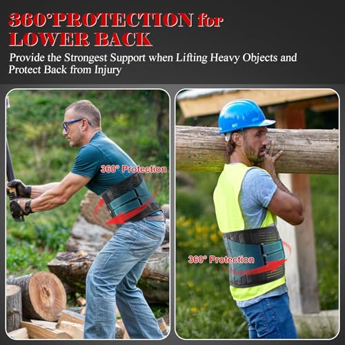 Back Brace for Women Men Lower Back Pain with 7 Bionic Metal Stays, Strong Support for Herniated Disc, Sciatica, More Pain Relief! Breathable Work Back Support Belt for Heavy Lifting M(33"-39")