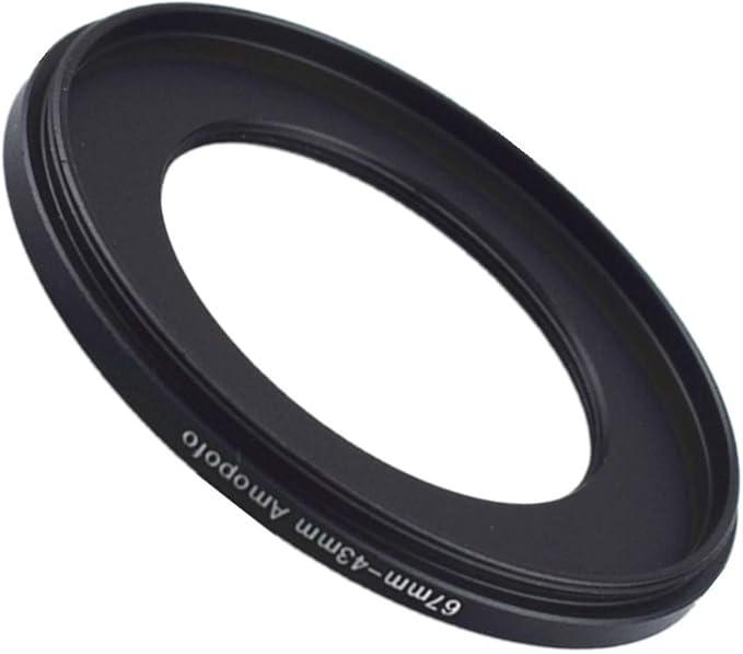 67mm to 43mm /67mm-43mm Step-Down Ring Filter Adapter for All Brands UV,ND,CPL,Metal Step-Down Ring Adapter