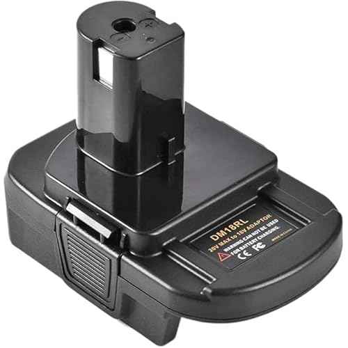 DM18RL Batterie Adapter for Dewalt for Milwaukee 20V/18V Li-Ion Battery Convert to for Ryobi 18V P108 ABP1801 Battery with USB Port (Black)