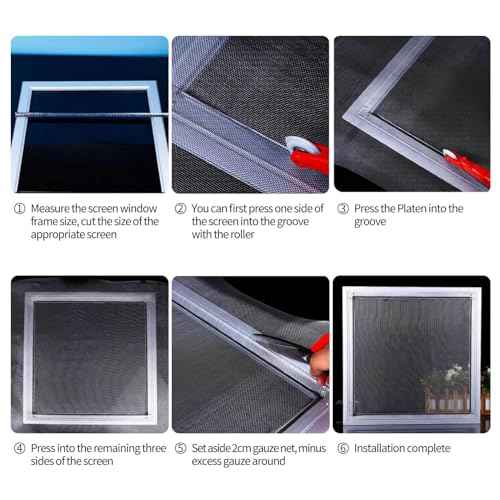 Fiberglass Window Screen Roll 48¡± x 100¡¯ Easy to Use Black Replacement Window Screens for House Windows or Door