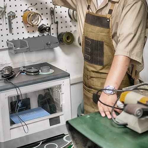VIPERADE VAQ1 Mens Apron, Work Canvas Apron with Pockets Woodworking Aprons for Men