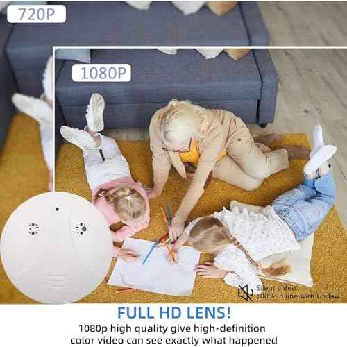 TANGMI WiFi Spy Smoke Detector Hidden Camera 1080P HD Wireless Security Camera with Night Vision/Motion Detection/Remote View for Home and Office
