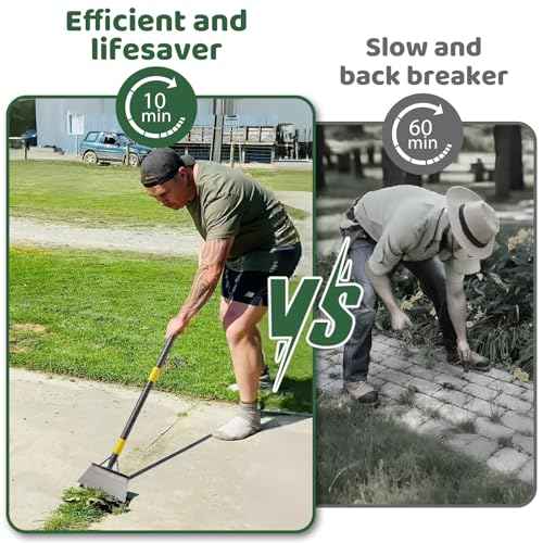 Garden Flat Shovel, 74 inch Floor Scraper Weeding Tool for Sidewalks, Ice Removal Tool for Outdoor Garden Cleaning,Scarping Tool for Lawn Edging Weeding,Snow Ice Shovel Chopper Scraper