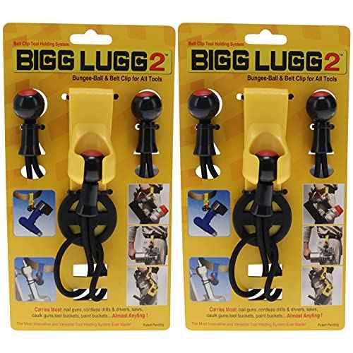 Superior Parts Bigg Lugg BL2-3BM Belt Clip Tool Holder System with 3 Ball Bungees - 2 Pack