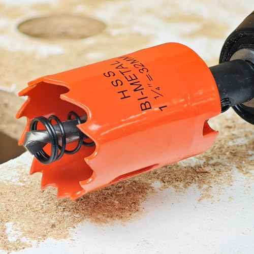 Koopi 1 1/4 inch Hole Saw with Arbor and Drill Bit, 1.25 in M42 Bi-Metal Hole Cutter - Quick & Smooth Cutting for Metal, Wood, Plastic