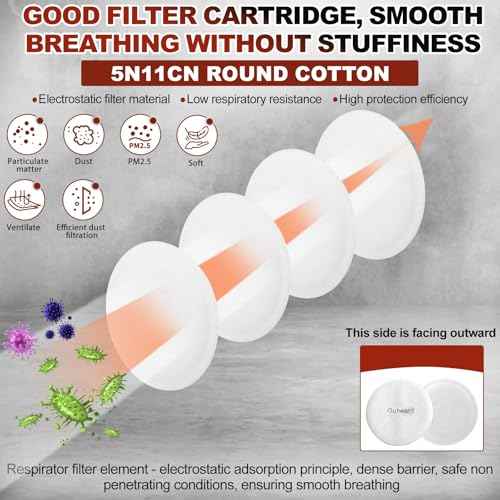 Large Half Face Respirator and Full Face Reusable Gas Mask Against Dust Organic Vapor Chemical Formaldehyde