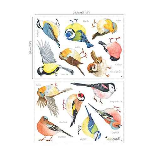 DECOWALL DS2-8038 Little Birds Kids Wall Stickers Wall Decals Peel and Stick Removable Wall Stickers for Kids Nursery Bedroom Living Room (Small) d?cor