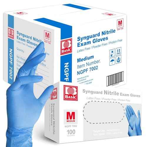 Jointown Basic Nitrile Exam Gloves, Medical Blue Gloves Disposable Latex Free Powder-Free For Exam, Food Prep Cleaning, Medium Case Of 1000, M, NGPF7002