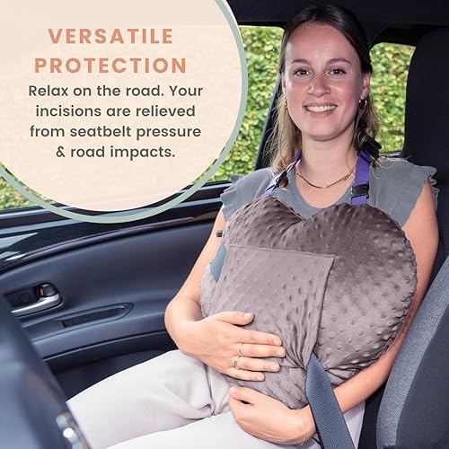 MOYOAMA Open Heart Surgery Pillow for Heart Surgery Recovery Gifts - After Bypass Surgery Must Haves, Gifts for Chest Surgery Recovery, Seatbelt Pillows for Post-Surgery, Shock Absorbing Chest Pillow