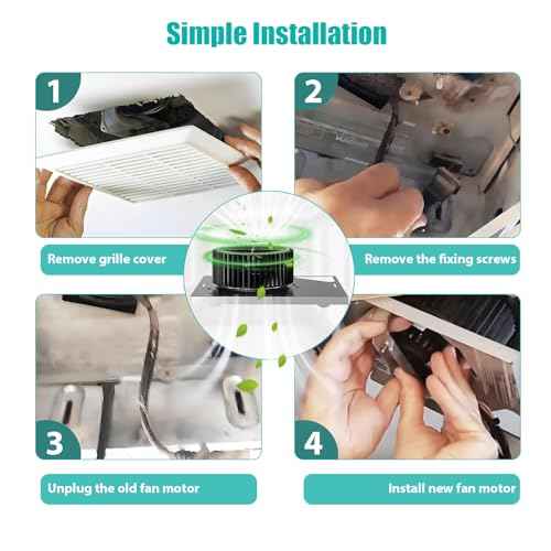 S97015162 Fan Motor Assembly Compatible with Broan NuTone Bathroom Exhaust Fans with 8" x 8-1/4" Housing, for 678-G/2678F-A, 683-C, 770RLTK, 676-D, 763N, 684-D Fans (110 CFM / 4 Sones)