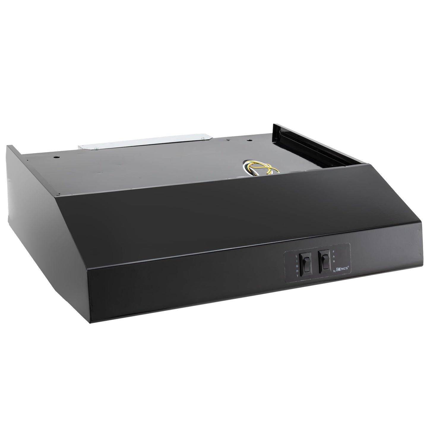 Camper Comfort RV Range Hood with Fan and Light | 20'' | 12V | Black