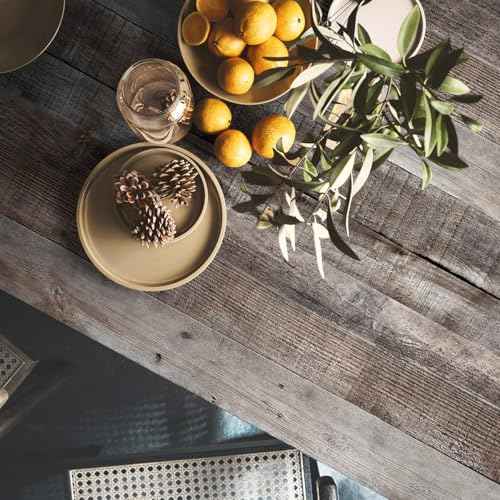 Livebor Gray Shiplap Peel and Stick Wallpaper Wood Contact Paper 17.7¡±x 120¡± Distressed Wood Wallpaper Peel and Stick Wooden Wall Gray Contact Paper Rustic Shiplap Plank for Walls and Countertops