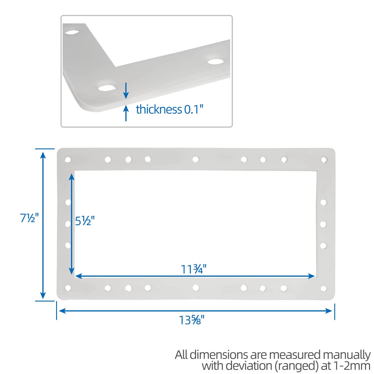 2 Pack Wide Mouth Above Ground Pool Skimmer Gasket
