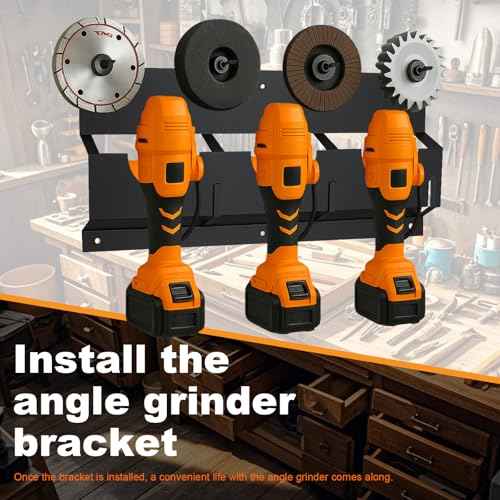 Angle Grinder Holder Wall Mount,Tool Storage Rack for Angle Grinders, Cutters, Polishers, Grinder Stand Compatible with Milwaukee, DeWalt