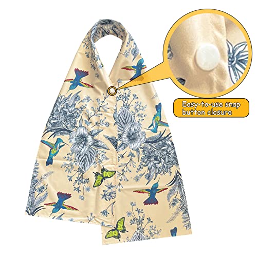 Adult Bibs Scarf for Women Eating - Dignified Alternative to Bib for Reusable Elderly Adults Senior Citizens Washable Dining Adjustable Snap Closure Baberos Para Adultos