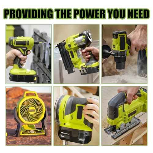 Powilling 2Packs 4.0Ah Battery Replacement for Ryobi 18V Battery, P100 P102 Compatible with Ryobi 18 Volt Cordless Power Tools PCL525B PCL515B