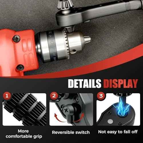 3 in 1 Drill Chuck Ratchet Wrench, Drill Press Chuck Key, Replacement Tool for Electric Drills & Power Tools with Extended Arm for Added Torque (All Size)