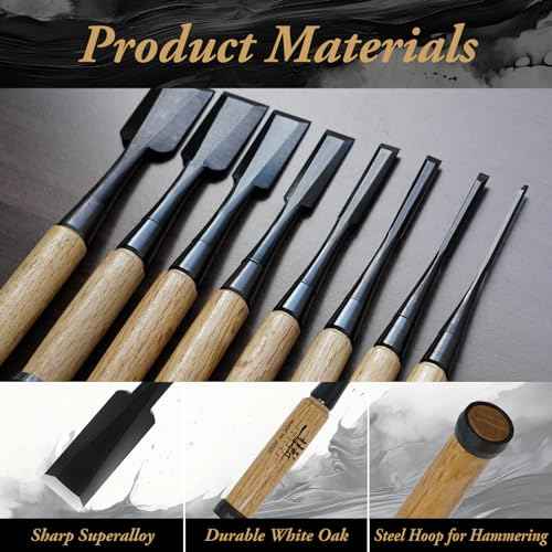 SUIZAN Japanese Wood Chisel 1/8" (3mm) - Professional Oire Nomi Woodworking tools