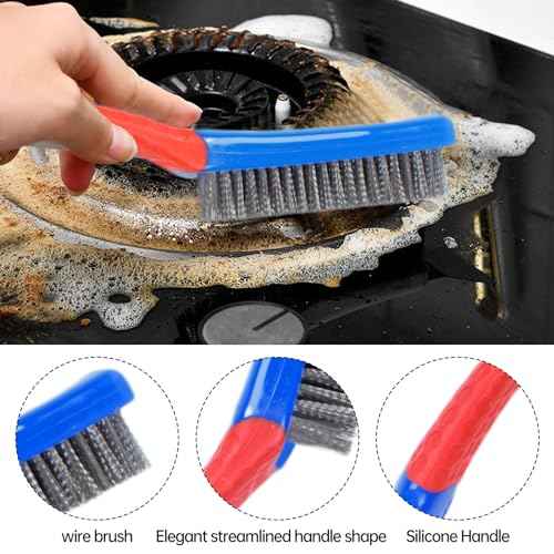 Wire Brushes for Cleaning,Stainless Steel Brush Wire Metal Brushes for Cleaning Rust Paint Removal Scrubbing(2 PCS)