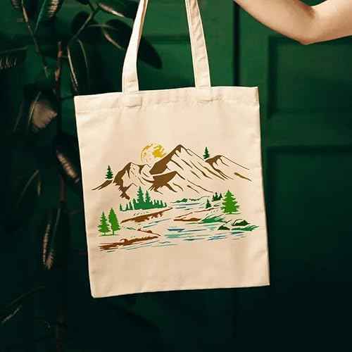 Reusable Mountain Tree Wall Stencils Template Reusable Spray PaintStencils for Craft Painting On Wood Craft Canvas Walls Wood Furniture Decorations DIY Scrapbooking