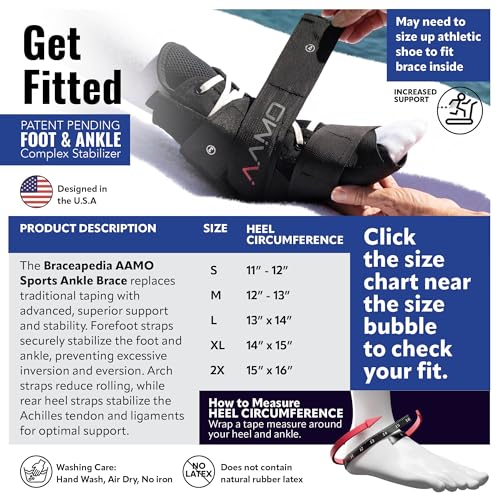 AAMO Sport Lace Up Ankle Brace for Women and Men, Ankle Support, Foot Brace, For Sprained or Injured Ankle and More, Ankle Brace for Sports, Size XL