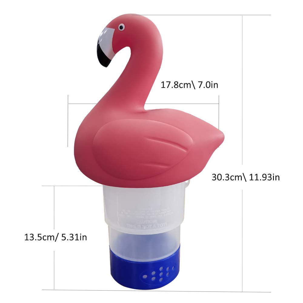 Blufree Chlorine Floater, Floating Chlorine Dispenser, Cute Animal Floating Pool Chlorinator Basket for Chemical Tablets Fits 3 Inch Tabs Bromine Holder Used for Pool Spa
